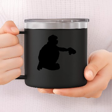 Discover Baseball catcher 14oz Stainless Steel Tumblers