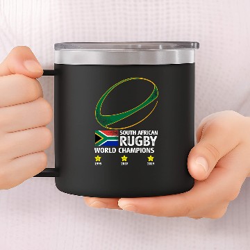 Discover South African Rugby Bokke Triple World Champions 2 14oz Stainless Steel Tumblers