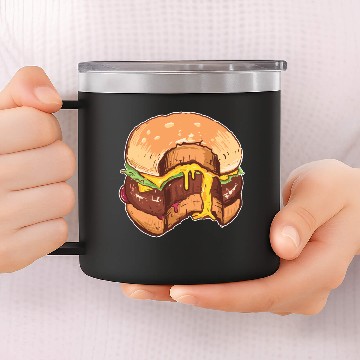 Discover cheesy burger 14oz Stainless Steel Tumblers