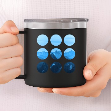 Discover Blue Mountain dots 14oz Stainless Steel Tumblers