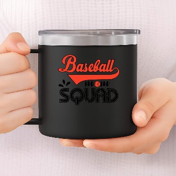 Discover Baseball Mom squad 14oz Stainless Steel Tumblers