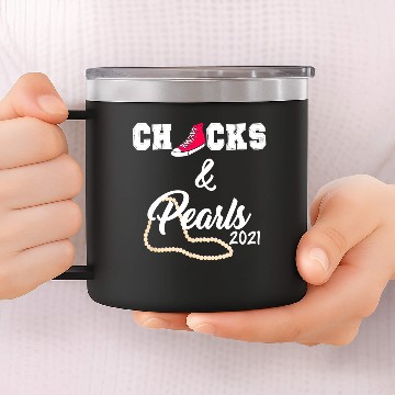 Discover Chucks and Pearls 14oz Stainless Steel Tumblers