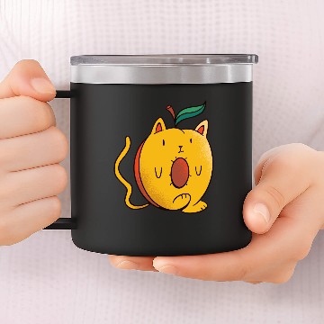 Discover apricot cat 14oz Stainless Steel Tumblers