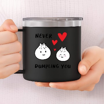 Discover Dumpling Couple Valentine's Gift 14oz Stainless Steel Tumblers