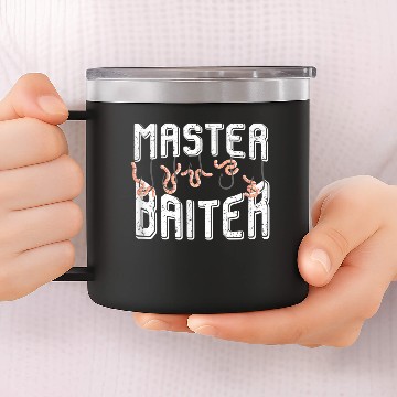 Discover Master Baiter Hook and Worm 14oz Stainless Steel Tumblers