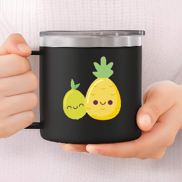 Discover Pineapple And Lemon 14oz Stainless Steel Tumblers