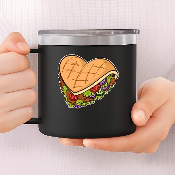 Discover I Love Kebap Sandwich 14oz Stainless Steel Tumblers