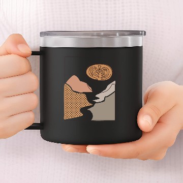 Discover Coffee Latte 14oz Stainless Steel Tumblers