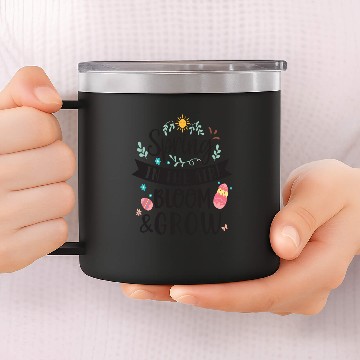 Discover Spring Garden Easter Chicks Easter Eggs Floral 14oz Stainless Steel Tumblers