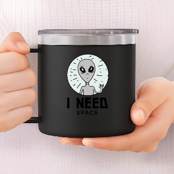 Discover I Need Space - Social Distancing 14oz Stainless Steel Tumblers