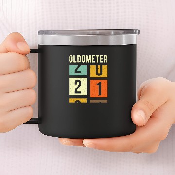 Discover Oldometer 21st Birthday Gift 14oz Stainless Steel Tumblers
