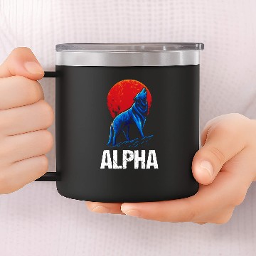 Discover Alpha Wolf 14oz Stainless Steel Tumblers
