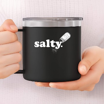 Discover Salty Ironic Sarcastic Cool Funny Gamer Chef Gamer 14oz Stainless Steel Tumblers