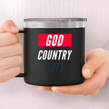 Discover god country guts 14oz Stainless Steel Tumblers