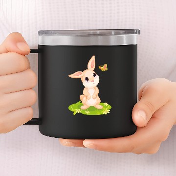 Discover Children's Easter 14oz Stainless Steel Tumblers With Cute Easter Bunnies