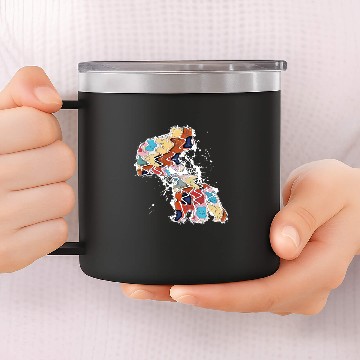 Discover Color Bear Cubs Abstract Illustration 14oz Stainless Steel Tumblers