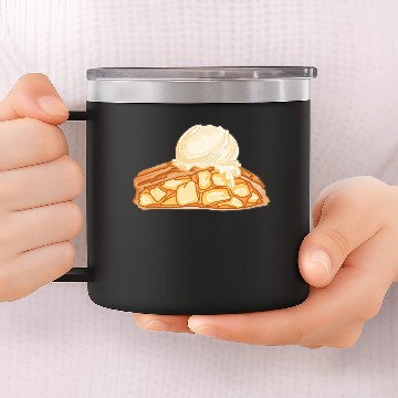Discover Apple Strudel with Vanilla Ice Cream 14oz Stainless Steel Tumblers
