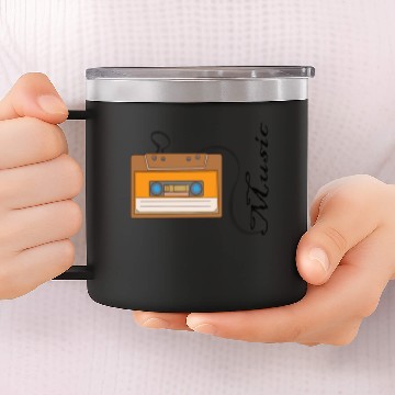 Discover nostalgia , audio cassette, 14oz Stainless Steel Tumblers