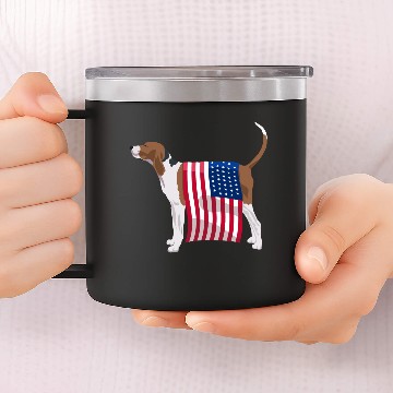 Discover Partriotic Treeing Walker Coonhound 14oz Stainless Steel Tumblers For