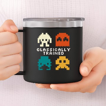 Discover Classically Trained Vintage Retro Gaming 14oz Stainless Steel Tumblers