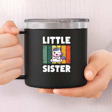 Discover LITTLE SISTER Baby Unicorn 14oz Stainless Steel Tumblers