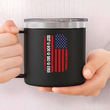 Discover Best dog dad ever 14oz Stainless Steel Tumblers