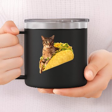 Discover Taco Cat 14oz Stainless Steel Tumblers