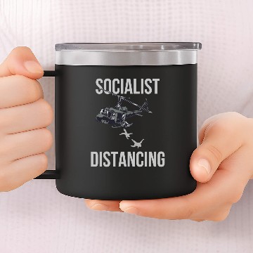 Discover Socialist skydiving-Sky Diving 14oz Stainless Steel Tumblers