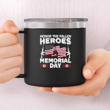 Discover Honor The Fallen Heroes American Flag Memorial Day 14oz Stainless Steel Tumblers