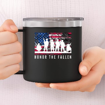Discover honor the fallen 14oz Stainless Steel Tumblers