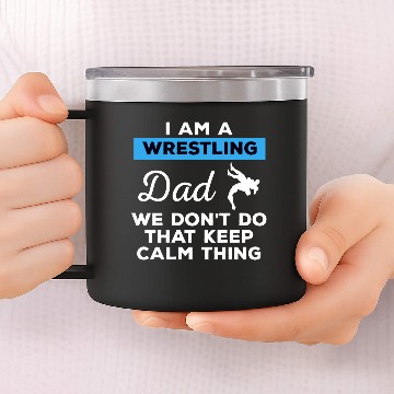 Discover Funny Wrestling Dad 14oz Stainless Steel Tumblers