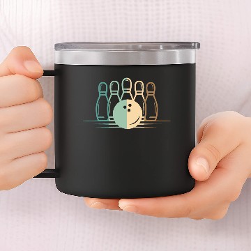 Discover Bowling Pins 14oz Stainless Steel Tumblers