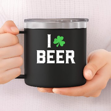 Discover I Love Beer - St Patricks Day 14oz Stainless Steel Tumblers