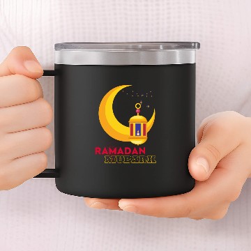 Discover Arabic Ramadan Kareem-Ramadan Mubark Decoration 14oz Stainless Steel Tumblers