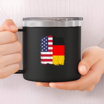 Discover German American US Flag Germany 14oz Stainless Steel Tumblers