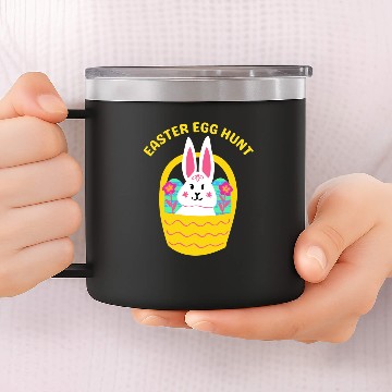 Discover Easter - Easter Bunny- Easter Eggs 14oz Stainless Steel Tumblers