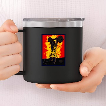 Discover Weight Lifting Caveman 14oz Stainless Steel Tumblers