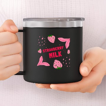 Discover Strawberry Milk 14oz Stainless Steel Tumblers