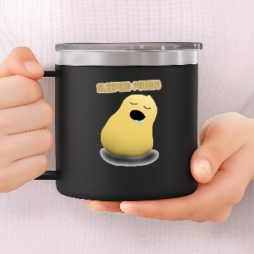 Discover Sleeping potato, cute sleepyhead potato 14oz Stainless Steel Tumblers