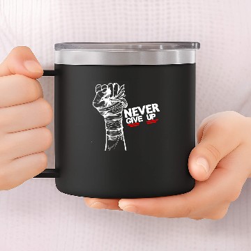 Discover Never give up 14oz Stainless Steel Tumblers