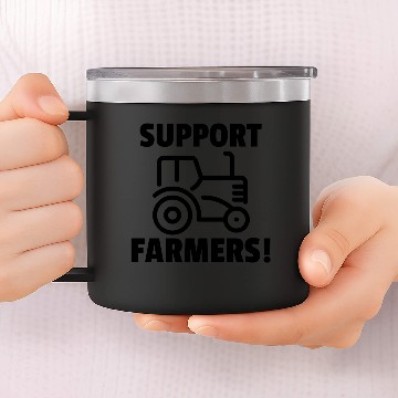 Discover Tractor Design - Support Farmers, Agriculture 14oz Stainless Steel Tumblers