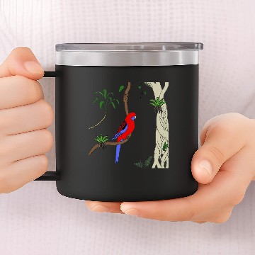 Discover Crimson Rosella merch 14oz Stainless Steel Tumblers
