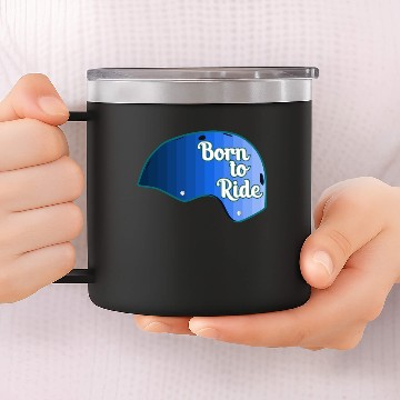 Discover Skateboard Helmet - Born to ride - solid gradient 14oz Stainless Steel Tumblers