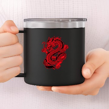 Discover Japanese Dragon 14oz Stainless Steel Tumblers