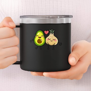 Discover Avocado Meets Garlic 14oz Stainless Steel Tumblers