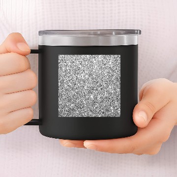 Discover Silver Sparkle Face Mask 14oz Stainless Steel Tumblers