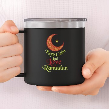 Discover Keep Calm and Love Ramadan 14oz Stainless Steel Tumblers