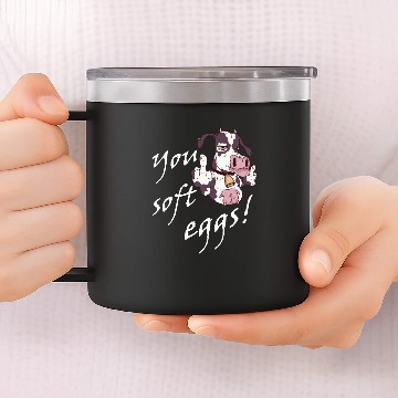 Discover Denglish softegg sissy funny saying language quote 14oz Stainless Steel Tumblers