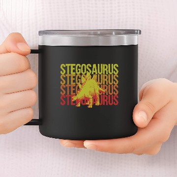 Discover Stegosaurus Flames Gift Idea 14oz Stainless Steel Tumblers