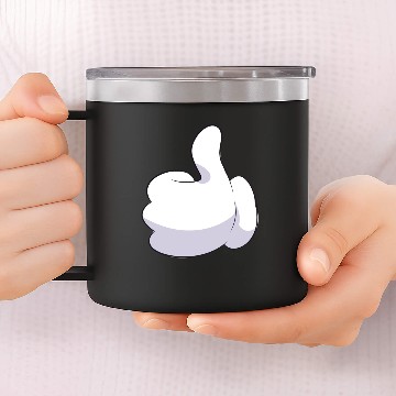Discover Mickey Hand Thumb up cartoon 14oz Stainless Steel Tumblers